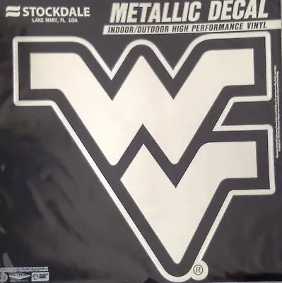 West Virginia University Mountaineers 6 Inch Decal Sticker Metallic Chrome... • $16.30