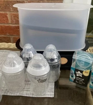 £15 • Buy Tommee Tippee Closer To Nature Electric Steriliser Set- Black Bottles And Teats 