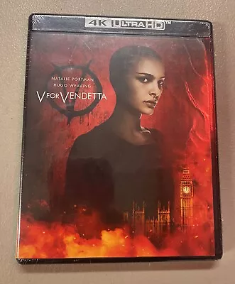 V For Vendetta 4K UHD Blu-ray Natalie Portman  Hugo Weaving  Stephen Rea • $19.35