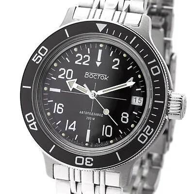 Vostok Diver Watch 200m Automatic 24h Men's Wrist Watch Russia 720076 & 720074 • £186.27