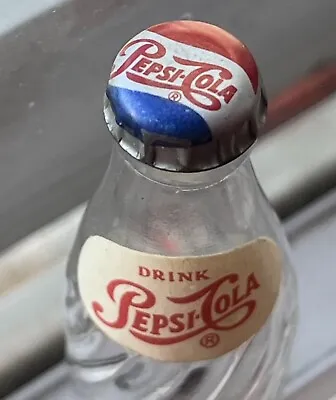 Vintage Miniature Swirl Glass Pepsi Bottles 2.5  Nice Condition • $17.50