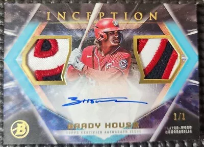 🔥 2023 Bowman Inception Brady House Dual Relic Patch Foilfractor Auto #'d 1/1 • $1499.99