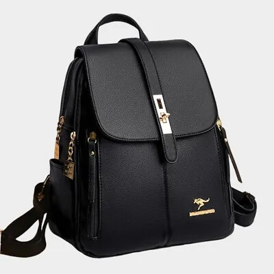 Womens Fashion Backpack Ladies Girls Faux Leather Handbag School Travel Bag • £18.95