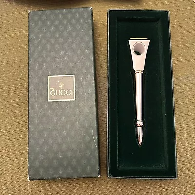 Vintage Gucci Designer Brand Corkscrew Wine Bottle Opener Italy W/Box • $99