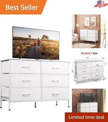 Multifunctional 6-Drawer Dresser - TV Stand - Fabric Storage - Easy Assembly • $100.41