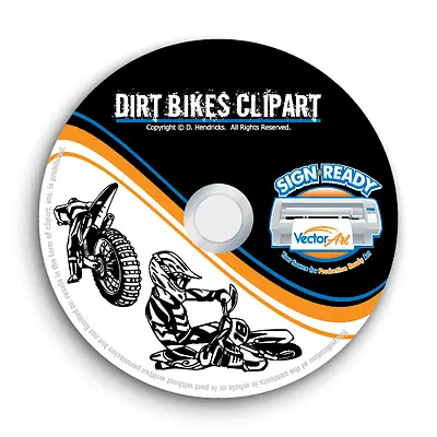 Dirt Bikes-motorcycle Clipart -vector Clip Art -vinyl Cutter Plotter Graphics Cd • $19.95