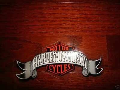 Harley Davidson Vintage Logo Banner Decal (inside) 5 3/4'' X 2 1/4'' New  Sweet! • $7.99
