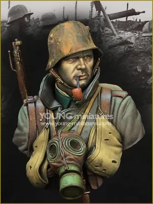 Young Miniatures German Stormtrooper Resin Bust Kit Model Military Ym1857 • $65