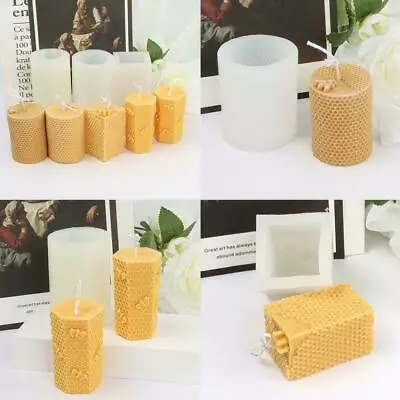 3D Candle Molds Pillar Silicone Soap Mold Geometry 2022 Craft Wax DIY New New P6 • $13.01