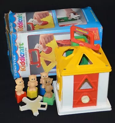 Vintage Fisher Price 1990 Three Little Pigs Shape Sorter Complete W/Box #5619 • $19.95