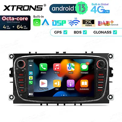 7  Android 13 4G+64GB Car Auto Play Radio GPS Stereo DAB+ For Ford Focus Mondeo • $362.99