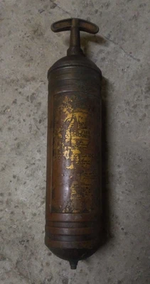 £20 • Buy Antique Pyrene Brass Hand Pump Fire Extinguisher