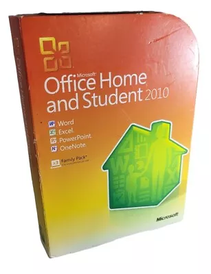 Microsoft Office 2010 Home And Student Family Pack Licensed For 3PCs=RETAIL BOX= • $34.95