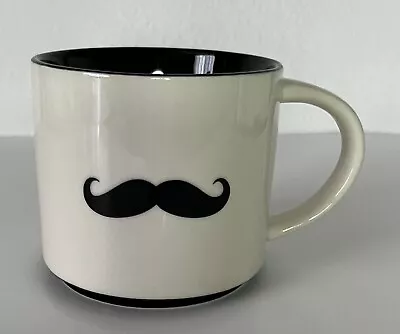 Pier 1 Imports Black And White Mustache Coffee Mug Cup • $9.95