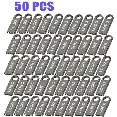 Lot 50pcs Set 128MB-8GB Metal USB Flash Drive Custom Logo Print Promotion Gift • $78.98