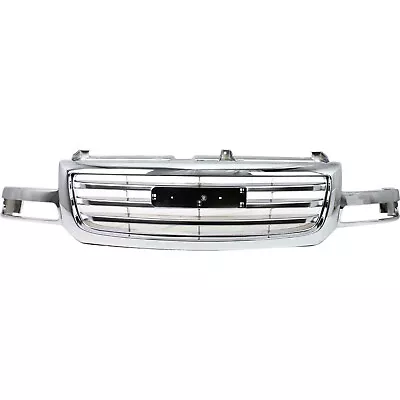 Grille For 2003-2007 GMC Sierra 1500 2003 Sierra 1500 HD Chrome Plastic • $165.38