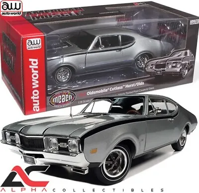 Autoworld Amm1287 1:18 1968 Oldsmobile Cutlass Hurst (silver) Mcacn • $89.99