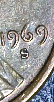 1969 S Lincoln Cent WDDO-002 Doubled Die Obverse Rare!!! • $2222.22