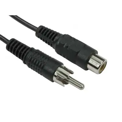 £3.96 • Buy 10m Metre Single RCA Phono Extension Cable Lead   Male To Female Plug To Socket