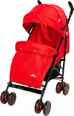 Foldable Reclinable Stroller Buggy Pram Includes Rain Cover & Footmuff 5-Positi • £89.99