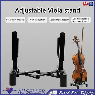 $14.59 • Buy Wood Violin Stand Portable Folding Guitar Instruments Ukulele Rack (Black)