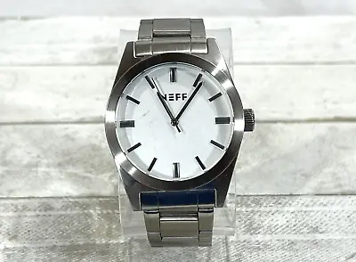 Neff Estate 129493 Mens Analog Watch Silver Case White Dial 42 Mm • $49.99