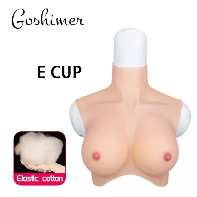 Silicone Breast Forms Breastplate Fake For Drag Queen E Cup Crossdresser Cospaly • $98.65