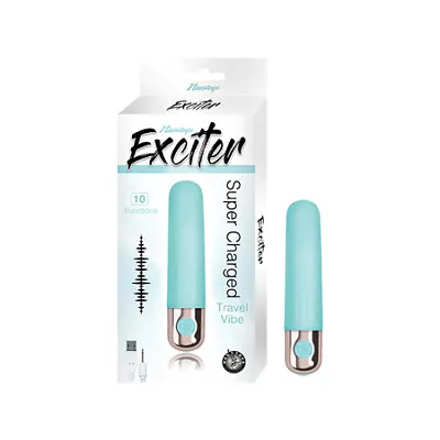 Exciter Travel Vibe Rechargeable Silicone Aqua • $37.25