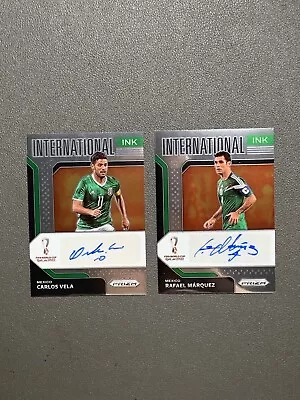 2022 Prizm World Cup RAFAEL MARQUEZ CARLOS VELA International Ink Base Auto! • $3.25