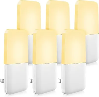 Plug-In Night Light LED Motion Sensor Activated Bathroom Kitchen Hallway 6-Pack • $20.99