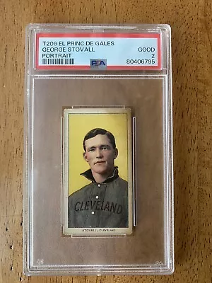 T206 George Stovall Portrait Cleveland PSA 2 - El Principe De Gales - Rare Back • $150