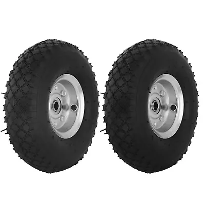 2 X 10  PNEUMATIC SACK TRUCK TROLLEY WHEEL BARROW TYRE TYRES WHEELS • £16.59