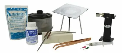 Basic Solder Starter Kit 16 Oz Pickle Pot Tweezers Micro Flame Torch Metal Weld • $114