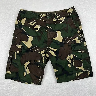 Superdry Shorts Mens 34 Army Green Camo Core Pockets Parachute Outdoors Canvas • $29.88