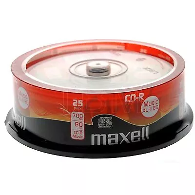£82.99 • Buy Maxell CD-R Music XL-II Digital Audio Recordable 80Min CDR 25 50 75 100 200
