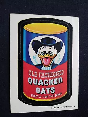 1973 Topps Wacky Packages Series 1 Sticker - Quacker Oats (VG/EX) • $24.95
