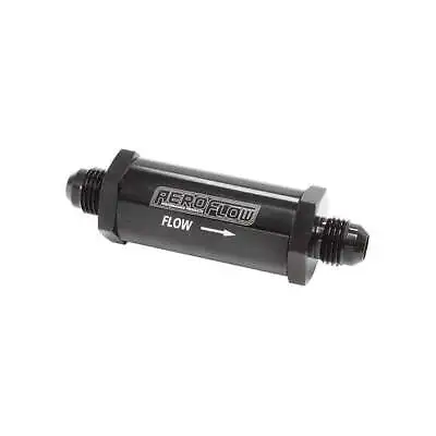 Aeroflow -6an Turbo Inline Oil Filter Black 30 Micron Washable • $34.36