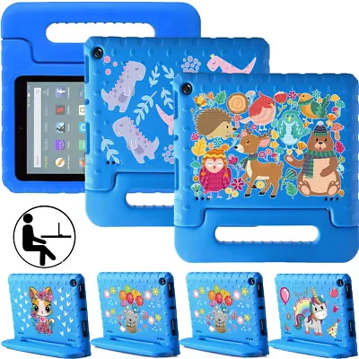 £9.98 • Buy UK Blue EVA Handle Kids Stand Tablet Cover Case For Amazon Fire 7 HD 8/HD 8 Plus