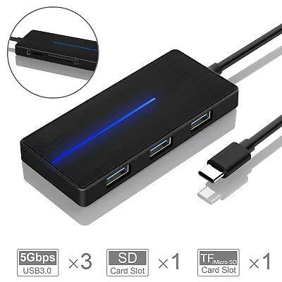 1PK 7 Ports Portable USB3.0 Multiport Hub Dock Changer Data For SSD HDMI Mac PC • $5