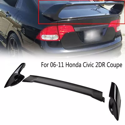 For 2006-2011 Honda Civic 2DR Coupe Glossy Black Mugen Style Trunk Wing Spoiler • $78.31