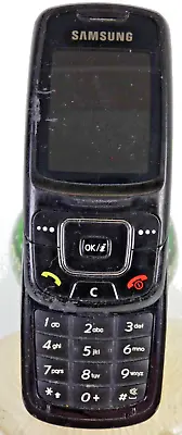Samsung SGH C300 Mobile Phone Slider Noble Black Vintage Needs Battery Untested • £4.99