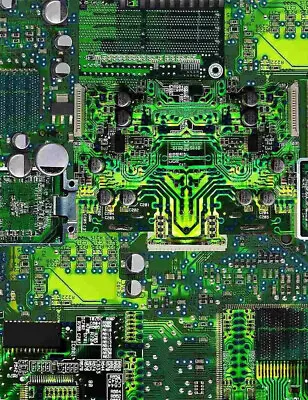 $10.98 • Buy Computer Electronic Circuit Board Cotton Fabric Timeless Treasures C8326 By Yard