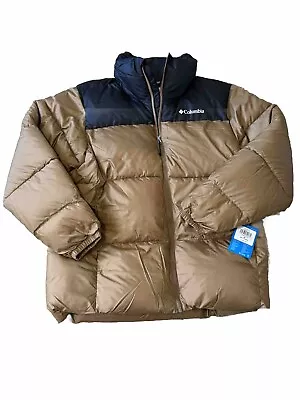 NEW Men's Columbia Puffect™ II Puffer Jacket Medium Black/Gold Tan • $55