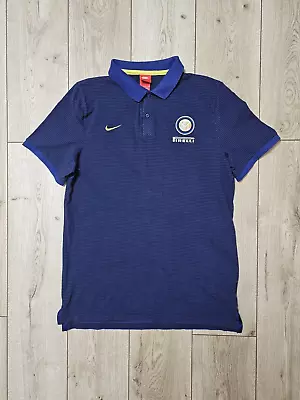 Inter Milan 2016 2017 Training Football Shirt Soccer Jersey Polo Cotton Xl Nike • $39