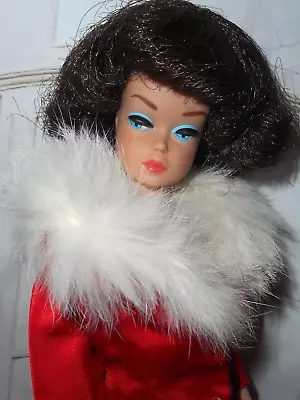 Vintage FASHION QUEEN BARBIE BRUNETTE WIG IN MAGNIFICENCE #1646 COAT TLC DRESS + • $99.99