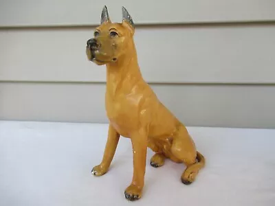 Vintage Morten's Studio Great Dane Seated Dog Figurine 7 1/2  As Is Mortens • $25