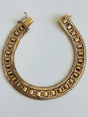 Super Heavy Milor 925 Sterling Silver 14k Gold Vermeil Bracelet • $149