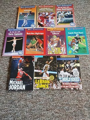 Lot Of 10 Vintage Matt Christopher Sports Books: Jordan Lebron AROD Ichiro.. • $19.99