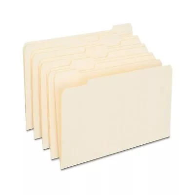 Staples Manila File Folders Legal 5 Tab Assorted Position 100/Box 163378 • $21.21