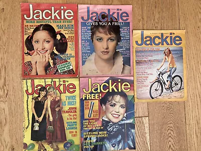 VINTAGE JACKIE MAGAZINES JOB LOT OF 5 MAGAZINES  -  1970’s ~ Posters ~ Stories • £19.99